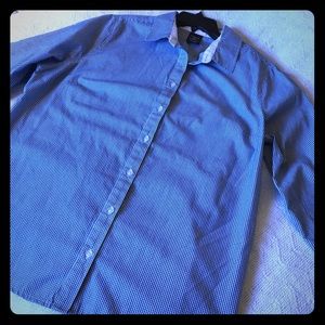 Blue & White tiny checkered Dress Shirt